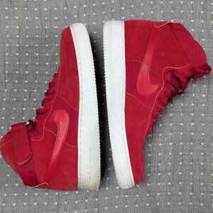 Nike Air Force 11.5, bright red/white bottom